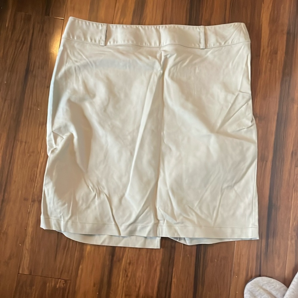 Apt 9 khaki pencil skit with back slit and side zipper